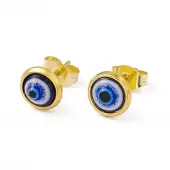 Resin Evil Eye Stud Earrings