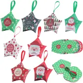 16Pcs 8 Colors Star Shape Christmas Gift Boxes