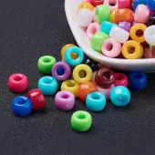 Opaque Acrylic European Beads