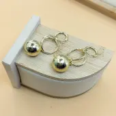 Fashionable Brass Round Hoop Earrings for Women