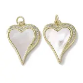 Brass Micro Pave Cubic Zirconia Pendants
