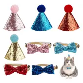 Polyester Dog Bow Ties and Birthday Hat