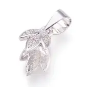 Brass Cubic Zirconia Pinch Bails