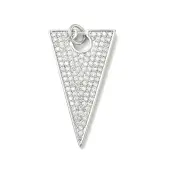 Brass Micro Pave Clear Cubic Zirconia Pendants