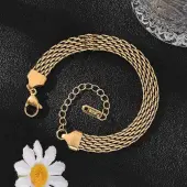 Ion Plating(IP) 304 Stainless Steel Mesh Chain Bracelet