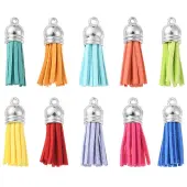 10Pcs 10 Styles Faux Suede Tassel Pendant Decorations