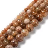 Natural Flower Agate Beads Strands