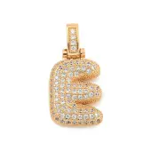 Brass Micro Pave Clear Cubic Zirconia Pendants