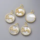 Brass Micro Pave Cubic Zirconia Pendants