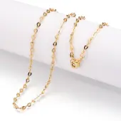 Brass Heart Link Chain Necklaces