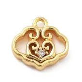 Brass Micro Pave Cubic Zirconia Pendants