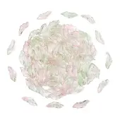 100Pcs Baking Painted Transparent Glass Pendants