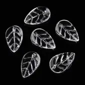 Transparent Glass Petal Beads