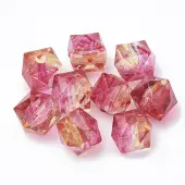 Two Tone Transparent Spray Painted Acrylic Beads