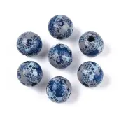Bohemian Style Printed Schima Wood Beads