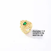 Brass Rhinestones Finger Rings for Women
