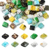 80Pcs 10 Styles 2-Hole Glass Seed Beads