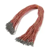 2MM Braided Round Polycotton Cord Necklace Making with Alloy Lobster Claws Clasps and Iron End Chains
