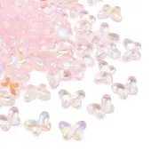 AB Color Plated Transparent Glass Beads