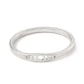 201 Stainless Steel Moon Phase Finger Ring for Women