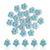 Light Gold Plated Alloy Enamel Pendants