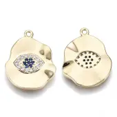 Brass Micro Pave Cubic Zirconia Pendants
