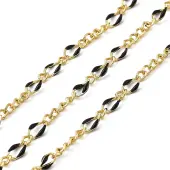 Brass Enamel Figaro Chains