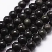 Natural Rainbow Obsidian Beads Strands