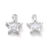 Alloy Clear Cubic Zirconia Charms