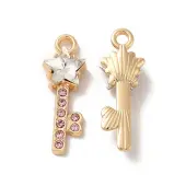 Rack Plating Alloy Rhinestone Pendants