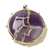 Constellation Natural Amethyst Pendants