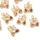 Brass Micro Pave Cubic Zirconia Pendants