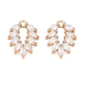 Brass Micro Pave Clear Cubic Zirconia Pendants