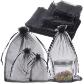 100pcs 3 Styles Large Organza Pouches Portable Shoes Bag Travel Storage Drawstring Bags