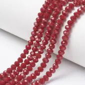 Opaque Solid Color Glass Beads Strands