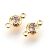 304 Stainless Steel Rhinestone Links connectors