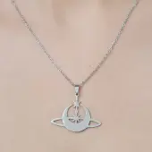 Non-Tarnish 201 Stainless Steel Planet Pendant Necklace
