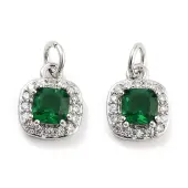 Brass with Cubic Zirconia  Pendants