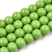 Opaque Solid Color Glass Beads Strands