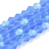 Imitate Austrian Crystal Bicone Frosted Glass Beads Strands