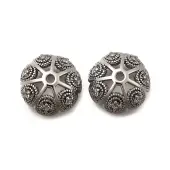 Brass Micro Pave Clear Cubic Zirconia Bead Caps