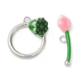 Brass Enamel Toggle Clasps