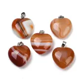 Dyed Natural Banded Agate Pendants