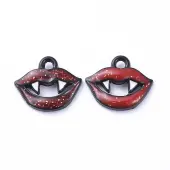 Black Alloy Enamel Pendant