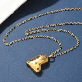 304 Stainless Steel Forever in My Heart Keepsake Ashes Memorial Pendant Necklaces