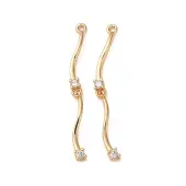 Brass Micro Pave Clear Cubic Zirconia Pendants