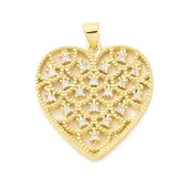 Brass Micro Pave Cubic Zirconia Pendants