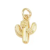 Brass Micro Pave Cubic Zirconia Pendants