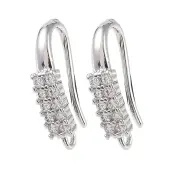 Brass Micro Pave Cubic Zirconia Earring Hooks