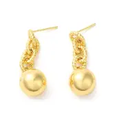 Rack Plating Brass Stud Earrings
